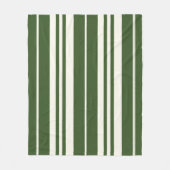 Grüne weiße Streifen Fleecedecke (Vorderseite)