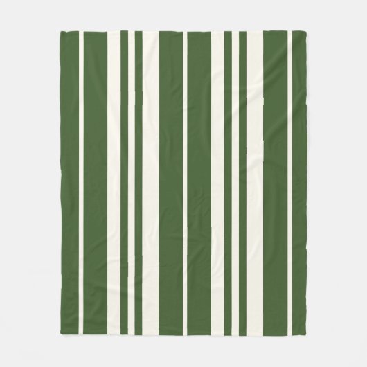 Grüne weiße Streifen Fleecedecke (Vorderseite)