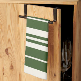 Grüne weiße Streifen Geschirrtuch