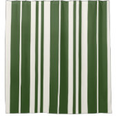 Grüne weiße Streifen Küste Duschvorhang (Vorderseite)