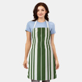 Grüne weiße Streifen Küste Schürze (Getragen)