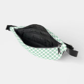 Grüne weiße Tupfen Bauchtasche (Offen)