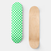 Grüne Weiße Tupfen Skateboard (Vorderseite)