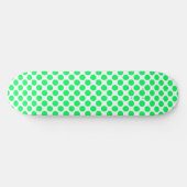 Grüne Weiße Tupfen Skateboard (Horizontal)