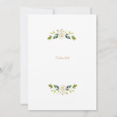 Grüne weiße und goldene Brautdusche Einladung (Rückseite)