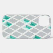Grüne, weiße und graue Abbildung Case-Mate iPhone Hülle (Rückseite (Horizontal))
