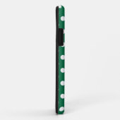 grüne, weiße und grüne Polka-Punkte Case-Mate iPhone Hülle (Hinten/Rechts)