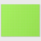 grüne, weiße und grüne Polka-Punkte Geschenkpapier (Flach)