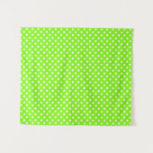 grüne, weiße und grüne Polka-Punkte Wandteppich (Vorderseite (Horizontal))