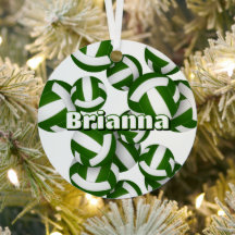 grüne weiße Volleyballs mit Athleten Namensgewähr