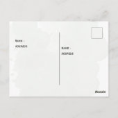 Grüne weiße Wasserfarbe Kinderdusche Postkarte (Rückseite)