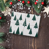 Grüne weiße Weihnachtsbaumwrapping Paper Sheets Geschenkpapier Set