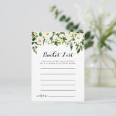 Grüne Weißer Herbst Blumenzettel Postkarte (Stehend Vorderseite)