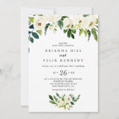 Grüne Weißer Herbst Lässige Hochzeit Einladung (Vorderseite)