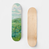 Grüne Weizen-Feld-Landschaftskunst Van Gogh Skateboard (Vorderseite)