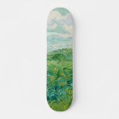 Grüne Weizen-Feld-Landschaftskunst Van Gogh Skateboard (Vorne)