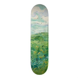Grüne Weizen-Feld-Landschaftskunst Van Gogh Skateboard