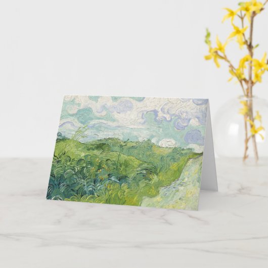 Grüne Weizenfelder, Auber | Vincent van Gogh Karte (Gelbe Blume)