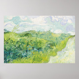 Grüne Weizenfelder, Auvers (1890) von Vincent Van  Poster