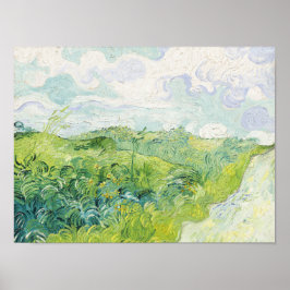 Grüne Weizenfelder, Auvers (1890) von Vincent Van  Poster