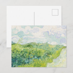 Grüne Weizenfelder, Auvers (1890) von Vincent Van Postkarte