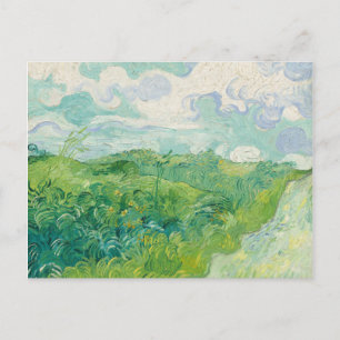 Grüne Weizenfelder Landschaftskunst Van Gogh Postkarte