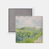 Grüne Weizenfelder - Van Gogh - c1889 Magnet (Vorderseite/Rückseite)