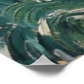 Grüne Weizenfelder - Van Gogh - c1889 Poster (Ecke)