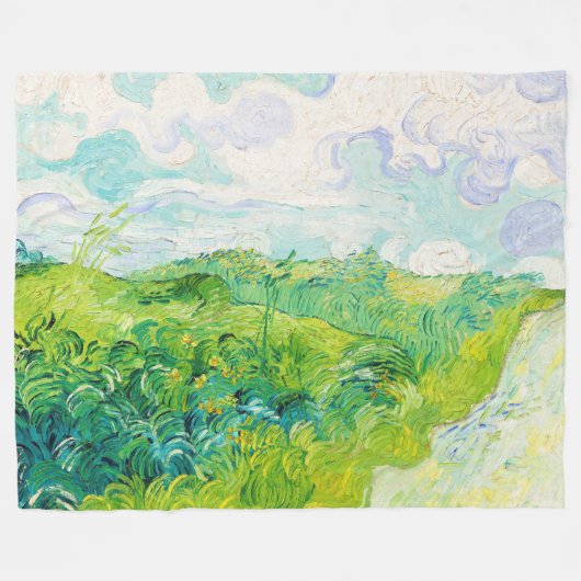 Grüne Weizenfelder, Van Gogh Fleecedecke (Vorderseite (Horizontal))