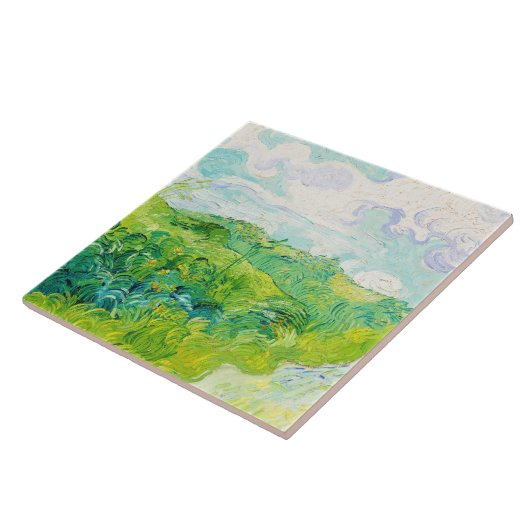 Grüne Weizenfelder, Van Gogh Fliese (Seite)