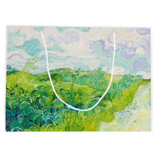 Grüne Weizenfelder, Van Gogh Große Geschenktüte (Rückseite)