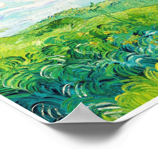 Grüne Weizenfelder, Van Gogh Poster (Ecke)