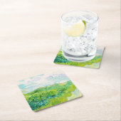 Grüne Weizenfelder, Van Gogh Rechteckiger Pappuntersetzer (Vor Ort)