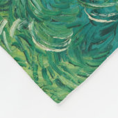 Grüne Weizenfelder Van Gogh Vintage Kunst Fleecedecke (Ecke)