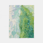 Grüne Weizenfelder Van Gogh Vintage Kunst Fleecedecke (Vorderseite)
