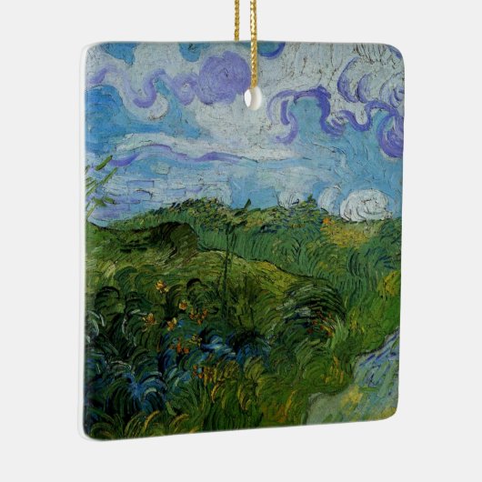 Grüne Weizenfelder von Vincent van Gogh Keramikornament (Rechts)