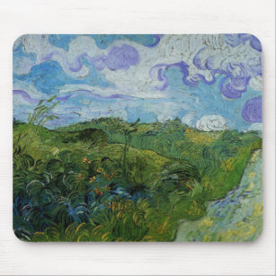 Grüne Weizenfelder von Vincent van Gogh Mousepad
