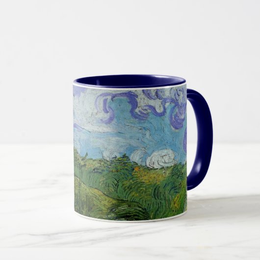 Grüne Weizenfelder von Vincent van Gogh Tasse (VorderseiteRechts)