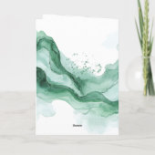 Grüne Welle Abstract Geburtstag Karte (Rückseite)