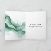 Grüne Welle Abstract Geburtstag Karte (Innenseite)