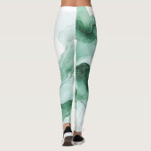 Grüne Welle Abstract Leggings (Rückseite)