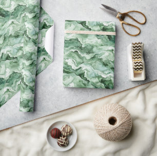 Grüne Welle Abstrakter Geburtstag Geschenkpapier