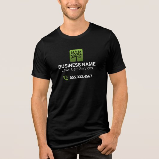 Grüne Welle Berufliche Baumrasenpflege Tri-Blend Shirt (Vorderseite)