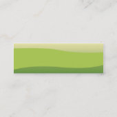 Grüne Wellen - dünn Mini Visitenkarte (Rückseite)