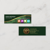 Grüne Wellen-Grün-Schmutz-Smaragdlogistik Mini Visitenkarte (Vorne/Hinten)