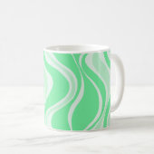 Grüne Wellen-Tasse Kaffeetasse (VorderseiteRechts)