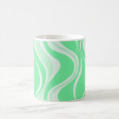 Grüne Wellen-Tasse Kaffeetasse (Mittel)
