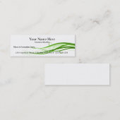 Grüne Wellen-Visitenkarten Mini Visitenkarte (Vorne/Hinten)