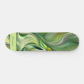 grüne Wellenmuster abstrakt Skateboard (Horizontal)