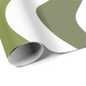 Grüne wellige Streifen Geschenkpapier (Rolleneckpunkt)